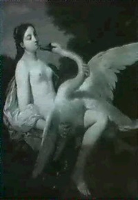 leda and the swan by bon de boulogne