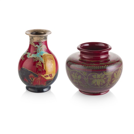 Baluster Flambe Vase With Silver Rim By Bernard Moore On Artnet