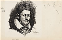 Pope Innocent X (after Diego Velázquez)., 1900