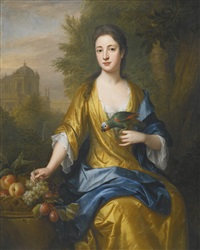 PORTRAIT OF MISS KATHERINE BRISTOW, HOLDING A... PORTRAIT OF MISS KATHERINE BRISTOW, HOLDING A...
