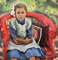 Young Girl in the Summer Garden, 1914