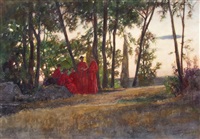 Kardinalen op een heuvel in Rome, 1884
