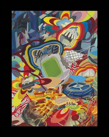 Franz Ackermann Mental Maps Untitled Mental Map Saturday By Franz Ackermann On Artnet