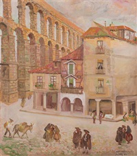 Vista del acueducto de Segovia, 1951 Vista del acueducto de Segovia, 1951