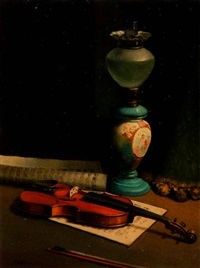 Violin and oil lamp, 1964–1964