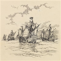 Group of Three Sailing Scenes, 1930