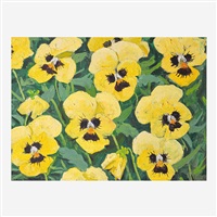 Still Life with Yellow Pansies