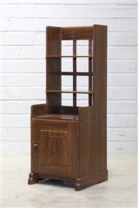 An Arts and Crafts walnut bedside table An Arts and Crafts walnut bedside table