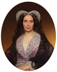 Bildnis einer Dame in einem fliederfarbenen..., 1863 Bildnis einer Dame in einem fliederfarbenen..., 1863