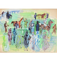 Le paddock à Ascot, 1930
