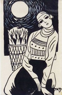 Jeune fille au clair de lune