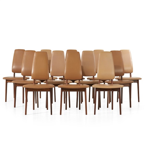 12 Helge Vestergaard Jensen Dining Chairs By Helge