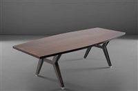 Tavolo con struttura e piano in legno e..., 1960