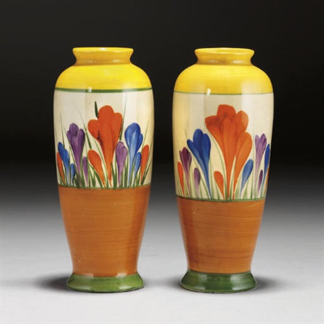 Two Crocus Vases By Clarice Cliff Moorcroft On Artnet