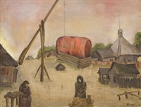 A Jewish township, at the waterwell