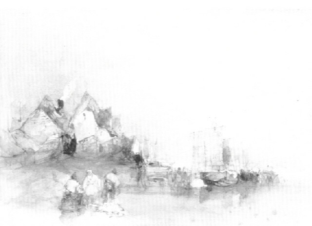 A Fishing Village In Normandy And Fisherfolk At Low Tide By Alfred Vickers On Artnet