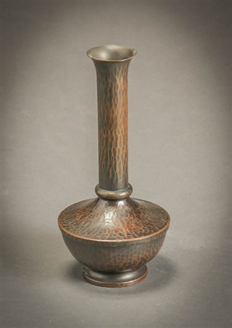 Roycroft Hammered Copper American Beauty Miniature Vase By