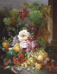 A still life with fruit and flowers, 1872 A still life with fruit and flowers, 1872