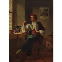 MAN IN SPANISH COSTUME SEATED BY A WINDOW MAN IN SPANISH COSTUME SEATED BY A WINDOW