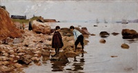 Bostanci sahi̇li̇nde oyun oynayan çocuklar, 1902