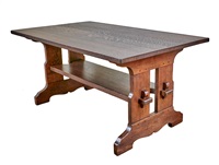 L & JG Stickley Trestle Table