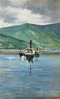 Il porto di Como, 1892