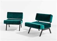 Coppia di poltrone reclinabili con struttura , 1960