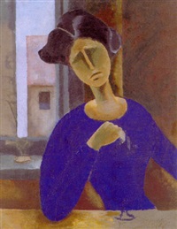 Dame vor einem Fenster, 1918–1918