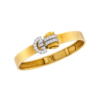 A.E. Kochert Gold, Platinum and Diamond Buckle...