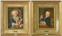 Jeune fille au bouquet de fleurs, 1751
