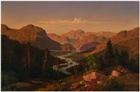 Landschaft aus Hallingdal/Norwegen, 1852 Landschaft aus Hallingdal/Norwegen, 1852
