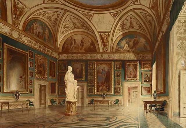 The Sala Delliliade In The Galleria Palatina At The Palazzo