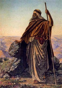 moses viewing the promised land from mount nebo by robert dowling