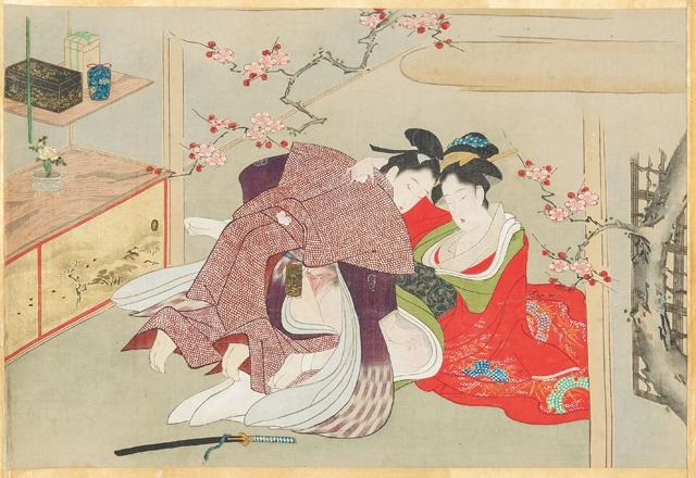 顛鸾倒鳳肉筆春画絵巻 Upside Down Handwriting Shunga Scroll By Chobunsai Eishi On Artnet