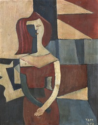 PORTRAIT DE FEMME LES BRAS CROISES, 1957