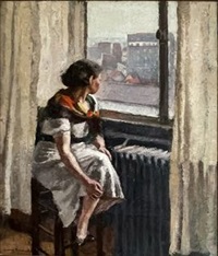 Femme assise à la fenêtre