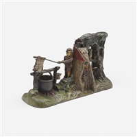 Boy Scouts Camp mechanical bank, 1875