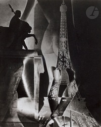 Nu à la tour Eiffel (surimpression et..., 1947