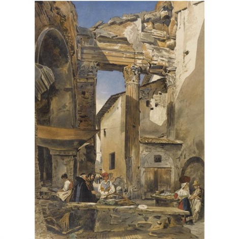 The Fish Market Rome By Thomas Hartley Cromek On Artnet