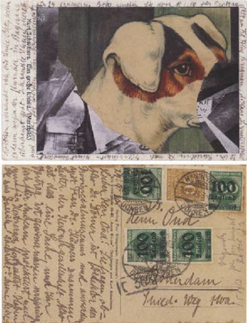 Ich Mit Hundekopf Collage Auf Einer Schwitters Postkarte Das Grosse Ichbild Merzbild By Kurt Schwitters On Artnet