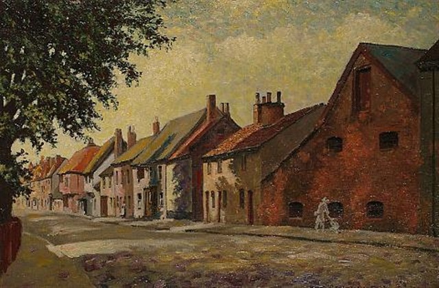 Street Scene With Figure By George Charlton On Artnet