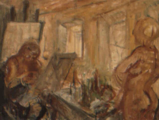 Zeichnender Und Modell By Georg Eisler On Artnet