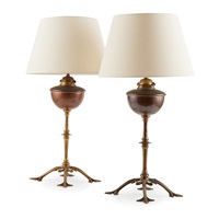 PAIR OF ARTS & CRAFTS TABLE LAMPS, CIRCA 1900, 1900 PAIR OF ARTS & CRAFTS TABLE LAMPS, CIRCA 1900, 1900