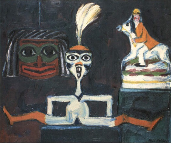 Stilleben Exotische Figur Maske Und Reiter By Emil Nolde On Artnet
