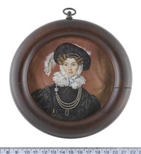 A lady, wearing black dress with bouffant... A lady, wearing black dress with bouffant...