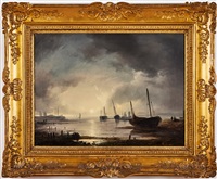 Port at low tide, 1839
