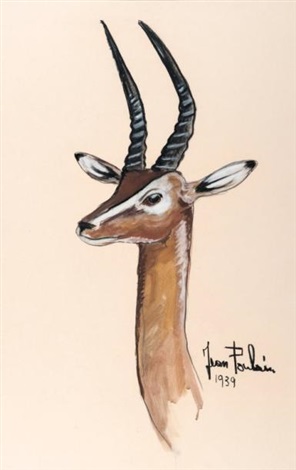Tête de gazelle by Jean Poulain on artnet Tête de gazelle by Jean Poulain on artnet