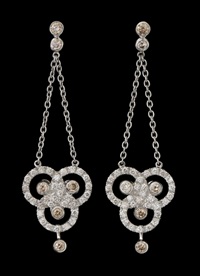 H.STERN AN 18K WHITE GOLD EARRINGS