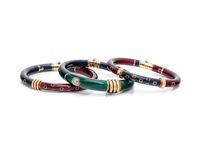 LA NOUVELLE BAGUE, COLLECTION OF ENAMEL BANGLE...