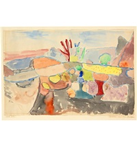 Blumen auf dem Balkon, 1935